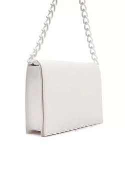 white chain purse